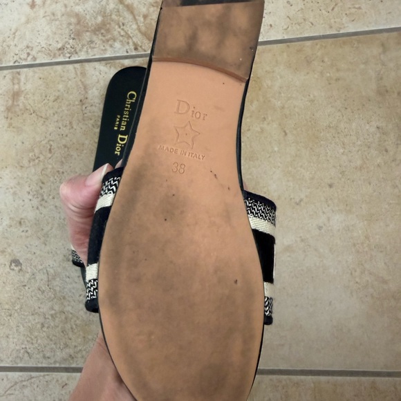 Dior Black and Cream Sandals - Picture 2 of 3